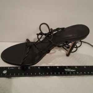 NEW Marc Fisher LTD Bea Twisted Lace-Up Stiletto Heel Sandals Black Size 7.5 thumbnail 7