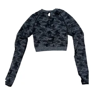 Gymshark Adapt Camo Seamless Crop Top‎ Long Sleeve Small Workout Gym thumbnail 1