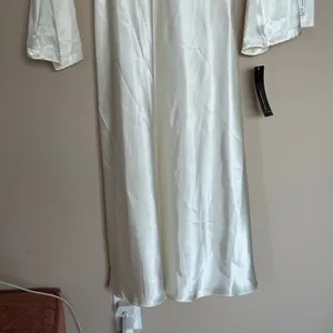 Jones New York Vintage Satin Ivory 2pc Slip Dress Set Size Medium NWT Bridal Boudoir thumbnail 8