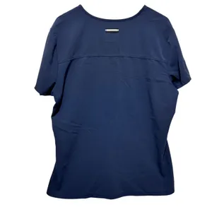Koi Womens‎ Scrub Top XL Navy Stretch Utility Pockets Workwear Medical Nurse thumbnail 2