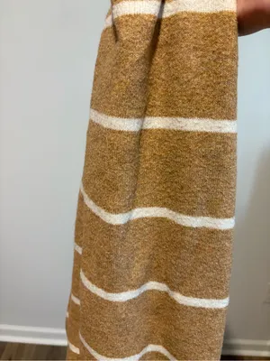 A new day striped oversized sweater beige white size small thumbnail 7