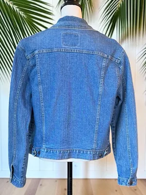 Levi's Levi Strauss Signature Denim Jacket Women’s Large Blue Jean Trucker Classic thumbnail 4