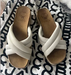 Vince Camuto White Braided Crossover Slide Mules thumbnail 1