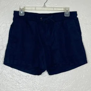 Amazon Essentials Women's Black 5" Linen Blend Drawstring Shorts Size Small thumbnail 2