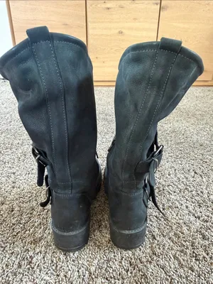 Coolway Black Mid-Calf Buckle Leather Boots thumbnail 4