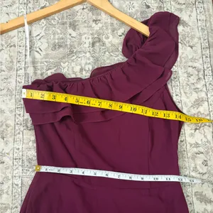 Lulus Brilliant Grace Plum Purple Ruffled One-Shoulder Maxi Dress Size XS Formal thumbnail 7