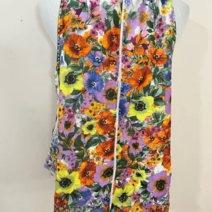 Anthropologie Raga Sleeveless Floral Swing Blouse S thumbnail 4