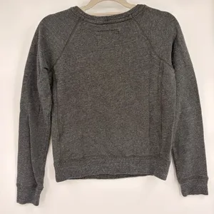 Abercrombie & Fitch Glitter Crest Sweatshirt Sz XS Y2K Preppy Collegiate Gray thumbnail 7