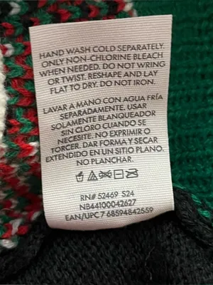No Boundaries Crew Neck Ugly Christmas Sweater Embellished Santa Black XS thumbnail 2