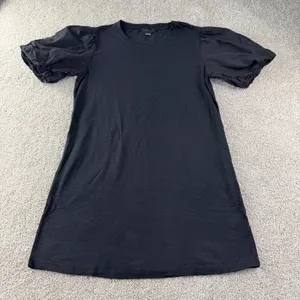 Sanctuary‎ Dream State Mini Dress Black Puff Sleeve Casual Cotton Shift Womens L thumbnail 9