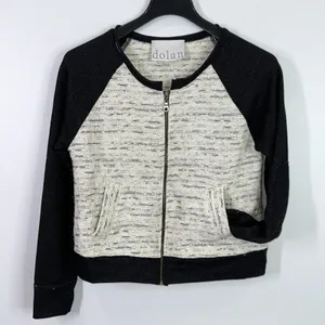 Anthropologie Dolan textured full zip lightweight jacket size medium thumbnail 1