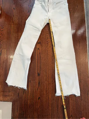 Mango White High-Rise Fiona Flare Leg Jeans Sz 8 thumbnail 6