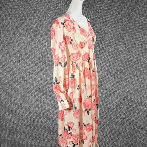 Floral Rose Print Long Sleeve Dress thumbnail 4