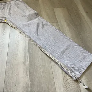 Brandy Melville Pants cotton striped womens White Blue (one size) coastal thumbnail 3