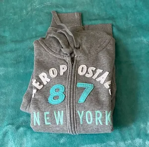 Aeropostale Women’s Grey Hoodie Sweatshirt thumbnail 1