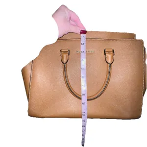 Michael Kors‎ Selma Large Satchel – Saffiano Leather Crossbody Strap Brown Acorn thumbnail 11