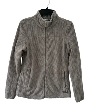 Avalanche Hawthorn Cabled Fleece Jacket NEW Gray Small thumbnail 1