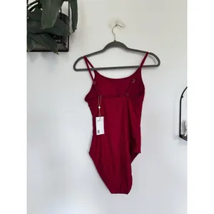 NWT Quince Cherry Red Italian Cami One-Piece Swimsuit Size Small thumbnail 4