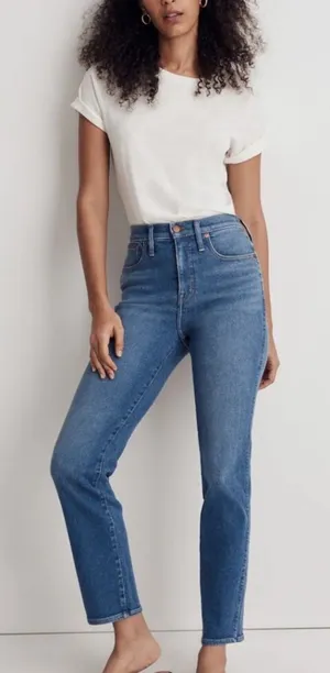 VTG Madewell Stovepipe Jeans Sz 28 tear in backside and pocket thumbnail 1