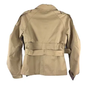 N12H Trench Jacket Sz XS Tan Button Up Sleeve Boho City Chick Rare Preppy NWOT thumbnail 8