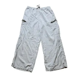 Dip Light Tan Wide Cargo Pants Pull on Style Tencel Small thumbnail 2