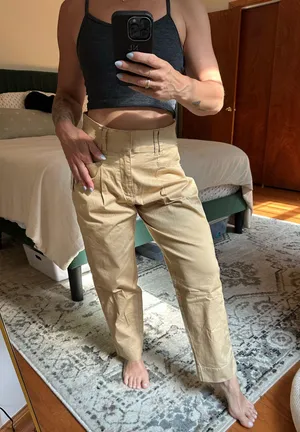 Khaki Chino Ankle Straight Pants thumbnail 1