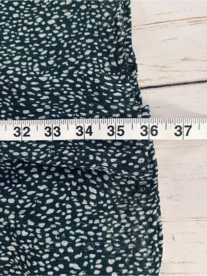Joie Arctic Animal Spot Mini Dress XL Green Balloon Sleeve Speckle Print Flowy thumbnail 12