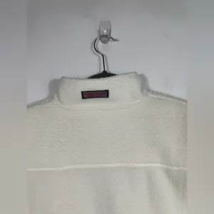 Vineyard Vines Sherpa Fleece Shep Shirt Ivory‎ Quarter Zip XL thumbnail 6