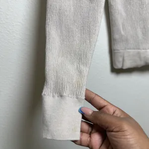 Madewell Womens 100% Merino Wool Sweater S Beige Ribbed Polo‎ Preppy Academia thumbnail 3