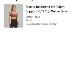 Lululemon free to be serene Bra - Topaz thumbnail 6