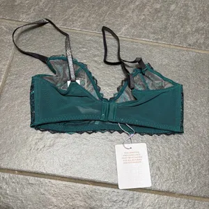Savage X Fenty Shining Star Embroidered Unlined Demi Bra Wildflower Blue 32D thumbnail 10