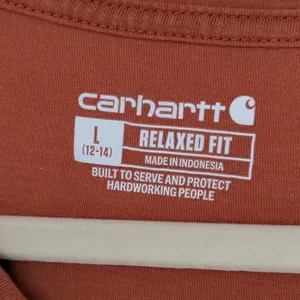 Carhartt Women's Relaxed‎ Fit Tee Shirt Size Large Orange Casual Classic Outdoor thumbnail 5