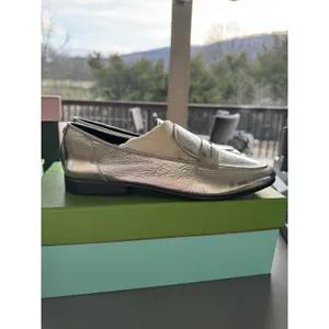 Kate Spade New York METALLIC SILVER Women's Genevieve Loafers‎ Size 6.5 Crinkle thumbnail 5