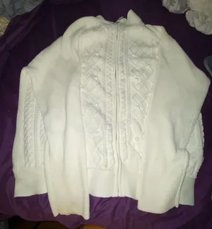 Croft & Barrow White Cable Knit Zip Up Cardigan Sweater thumbnail 1