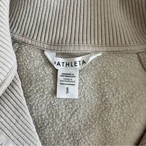 Athleta Retroplush Revive 1/4 Zip Sweatshirt Cream Women’s Size Small thumbnail 16