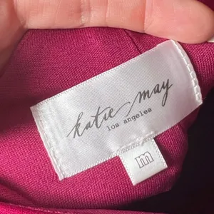 Katie May Pink One Shoulder Cut Out Back Edgy Maxi Dress Magenta Pink Medium thumbnail 9