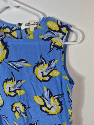 Diane Von Furstenberg Floral Print Top P thumbnail 2