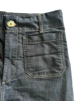 Maeve Colette High-Rise Wide-Leg Cropped Jeans Dark Denim Size 29 thumbnail 10