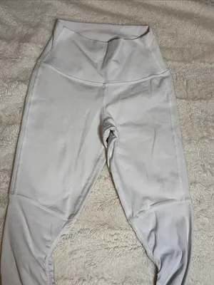 Alo High-Waist White Ribbed Leggings thumbnail 4