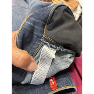 SPANX Size Large Dark Wash Skinny Pull-on Jeans Denim Shapewear Tummy Control thumbnail 4