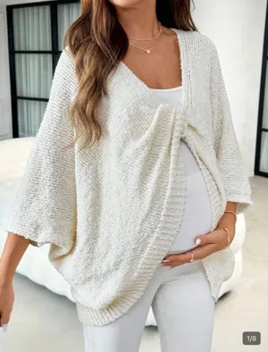 SheIn Batwing Twist Sweater thumbnail 1