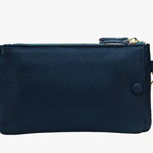 Yaluxe Blue Leather Wristlet thumbnail 8