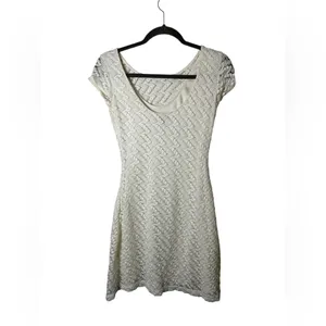 Apt. 9 Women’s Lace Overlay Sheath Dress White Cap Sleeve‎ Size XS thumbnail 4