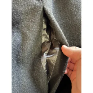 DONNYBROOK Women Size 14‎ Long Full Length Wool Coat Faux Fur Trim Black Buttons thumbnail 11