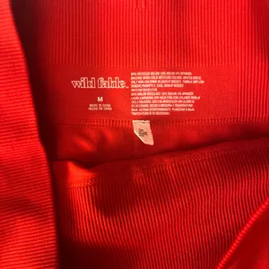 wild fable Red Knit Bike Shorts with Cream Trim size medium thumbnail 2