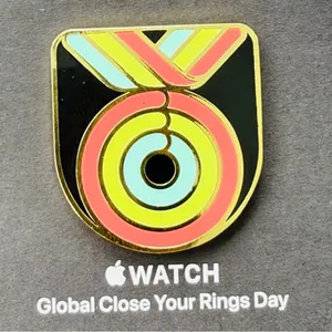 Apple Watch LIMITED EDITION 2025 “Close Your Rings Day” Pin, NEW thumbnail 3