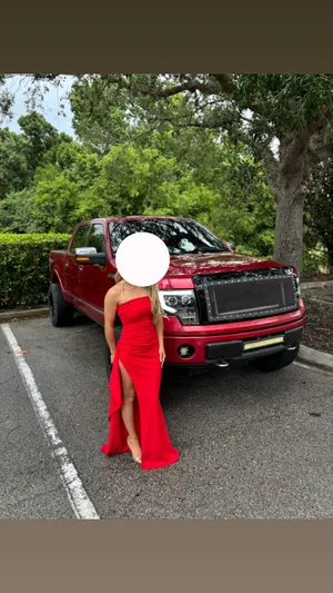 Baby boo strapless red dress thumbnail 2