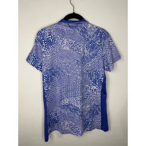Tail Quarter Zip Polo Golf Shirt Women's Medium White Label Blue White Geometric thumbnail 3