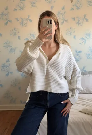 NA-KD Sweater Knit Cream thumbnail 1