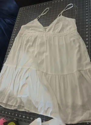 No Boundaries White Sleeveless Nightgown thumbnail 1
